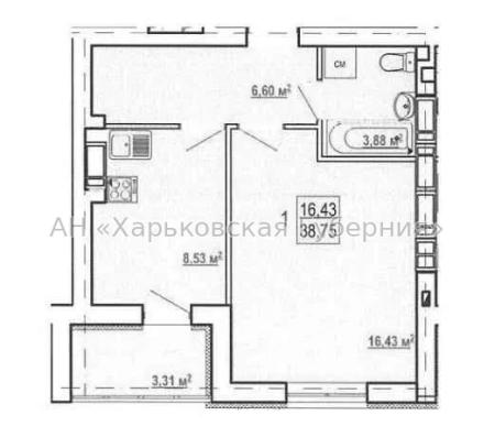 Продам 1-комнатную квартиру в новостройке, ЖК «Гидропарк»