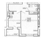Продам 1-комнатную квартиру в новостройке, ЖК «Гидропарк», 38 м², без внутренних работ