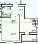 Продам 1-комнатную квартиру в новостройке, ЖК «Гидропарк», 37 м², без внутренних работ