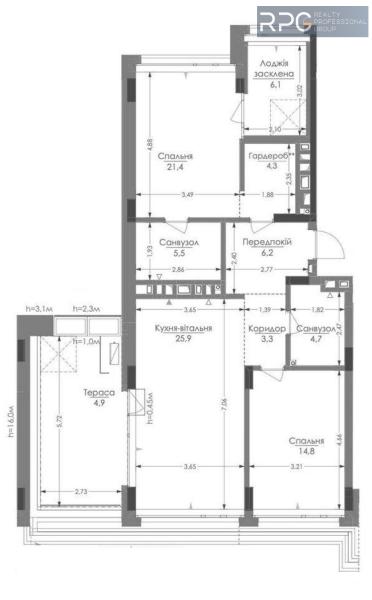 Продам 2-кімнатну квартиру, ЖК Unit.Home