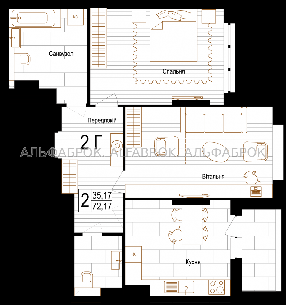 Продам 2-комнатную квартиру в новостройке, ЖК Bristol Comfort House -  SF-1-712-984 - Агентство недвижимости Альфаброк