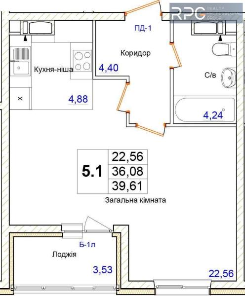 Продам 1-кімнатну квартиру, ЖК Одеський бульвар