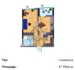 Продам 1-кімнатну квартиру в новобудові, ЖК Старт, 42 м², без внутрішніх робіт