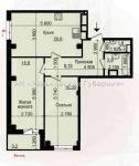 Продам 2-комнатную квартиру в новостройке, ЖК «Пролисок», 76 м², без внутренних работ