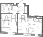 Продам 1-кімнатну квартиру в новобудові, ЖК Svitlo Park, 45.94 м², без ремонту