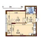 Продам 1-кімнатну квартиру, ЖК Варшавський 2, 47 м², без оздоблювальних робіт