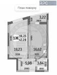 Продам 1-кімнатну квартиру в новобудові, ЖК Райдужний, 47.28 м², без внутрішніх робіт