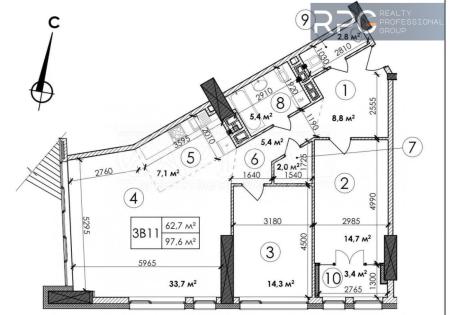 Продам 3-кімнатну квартиру в новобудові, ЖК Manhattan City