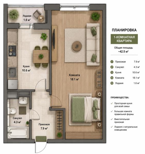 Продам 1-кімнатну квартиру, ЖК&nbsp;67&nbsp;Перлина