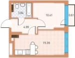 Продам 1-кімнатну квартиру в новобудові, ЖК Twin House, 35 м², без ремонту