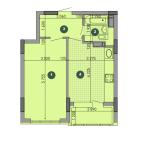 Продам 1-кімнатну квартиру, ЖК «Паркове місто», 42.40 м², без ремонту