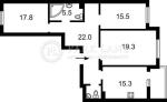 Продам 3-кімнатну квартиру, ЖК Русанівська Гавань, 103 м², без внутрішніх робіт