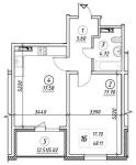 Продам 1-комнатную квартиру в новостройке, 49 м², косметический ремонт