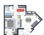 Продам 1-кімнатну квартиру, ЖК Причал 8, 46.26 м², без ремонту