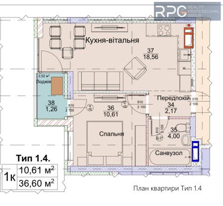 Продам 1-кімнатну квартиру, ЖК Метрополія 2