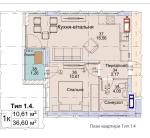 Продам 1-кімнатну квартиру, ЖК Метрополія 2, 37.20 м², без внутрішніх робіт