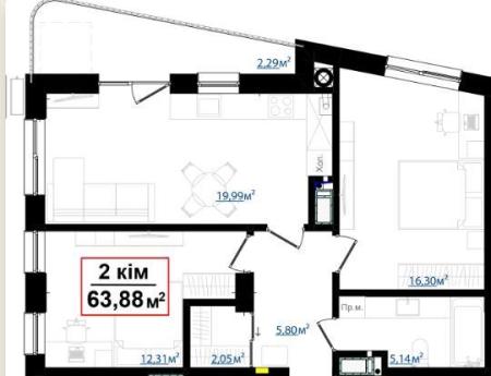 Продам квартиру незданий новобуд