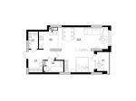 Продам 1-кімнатну квартиру, ЖК Kub29, 55.30 м², без ремонту