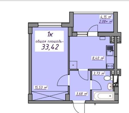 Продам 1-кімнатну квартиру в новобудові