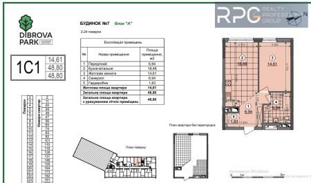 Продам 1-кімнатну квартиру в новобудові, ЖК&nbsp;Dibrova&nbsp;Park