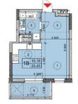 Продам 1-кімнатну квартиру в новобудові, ЖК Нивки Парк, 33.43 м², без ремонту