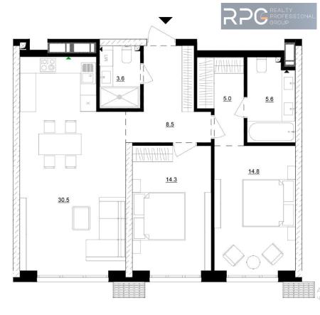 Продам 2-кімнатну квартиру, ЖК Русанівська Гавань