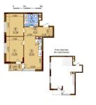 Продам 2-комнатную квартиру в новостройке, ЖК&nbsp;Варшавский&nbsp;2, 60 м², без внутренних работ