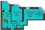 Продам 2-кімнатну квартиру, ЖК Софія Резіденс, 62 м², без ремонту