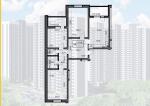 Продам 3-кімнатну квартиру в новобудові, 93.20 м², косметичний ремонт