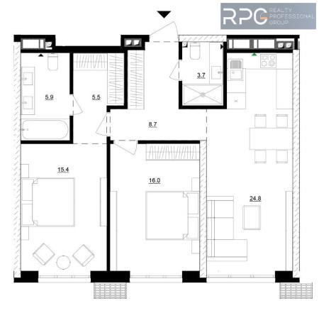Продам 2-кімнатну квартиру, ЖК Русанівська Гавань