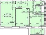 Продам 2-комнатную квартиру, ЖК «Мира-3», 56 м², без внутренних работ
