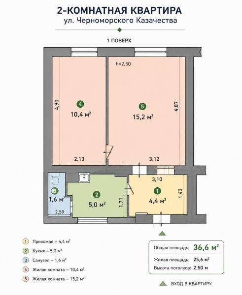 Продам 2-комнатную квартиру