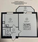 Продам 1-кімнатну квартиру, ЖК Family-2, 47.11 м², без ремонту