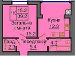 Продам 1-кімнатну квартиру, ЖК Sofia Nova, 39.20 м², без ремонту