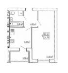 Продам 1-комнатную квартиру в новостройке, ЖК «Гидропарк», 36.70 м², без отделочных работ