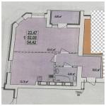 Продам 1-комнатную квартиру, ЖК&nbsp;«Левада&nbsp;2», 55 м², без внутренних работ