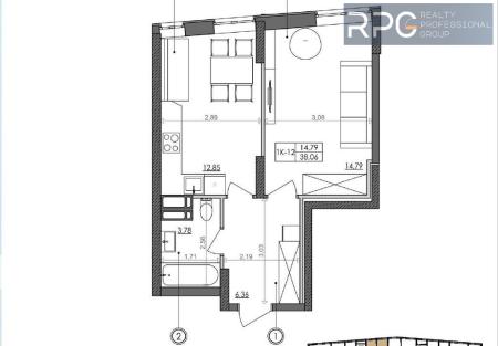 Продам 1-кімнатну квартиру, ЖК Svitlo Park