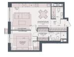 Продам 1-кімнатну квартиру, ЖК TRIIINITY, 60.40 м², без внутрішніх робіт