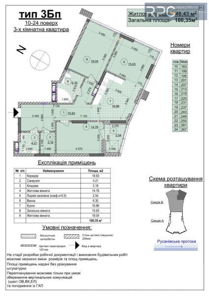 Продам 3-кімнатну квартиру, ЖК Русанівська Гавань