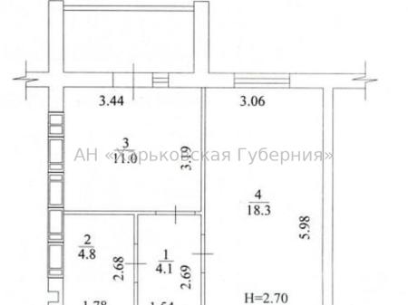 Продам 1-комнатную квартиру
