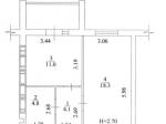 Продам 1-комнатную квартиру, 40.70 м², без внутренних работ