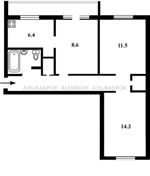 Продам 3-комнатную квартиру