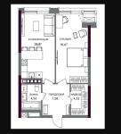 Продам 1-кімнатну квартиру в новобудові, МФК А136 Highlight Tower, 55.44 м², без ремонту