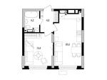 Продам 1-кімнатну квартиру, ЖК Kub29, 42.70 м², без ремонту
