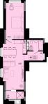 Продам 1-кімнатну квартиру в новобудові, ЖК Hello House, 53.62 м², без ремонту