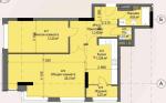 Продам 2-комнатную квартиру в новостройке, ЖК «Кристалл», 86 м², без внутренних работ
