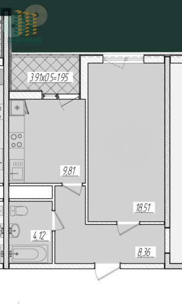 Продам 1-кімнатну квартиру, ЖК «Шістдесят шоста перлина»