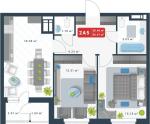 Продам 2-кімнатну квартиру, ЖК Причал 8, 66.41 м², без внутрішніх робіт