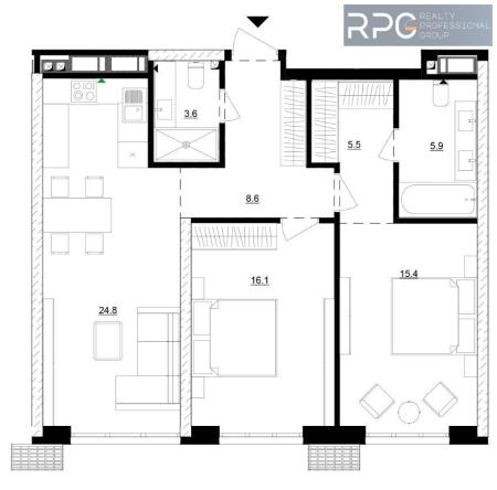 Продам 2-кімнатну квартиру, ЖК Русанівська Гавань