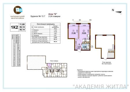 Продам 1-комнатную квартиру, ЖК Варшавский Плюс